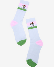 Load image into Gallery viewer, Takeout Dinner Striped Crew Socks