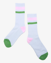 Load image into Gallery viewer, Takeout Dinner Striped Crew Socks