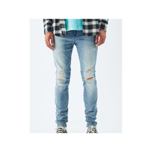 Load image into Gallery viewer, Light Ripped Stacked Skinny Jeans
